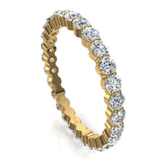 Alliance diamants naturels ronds 1.60 carat or jaune Daniela
